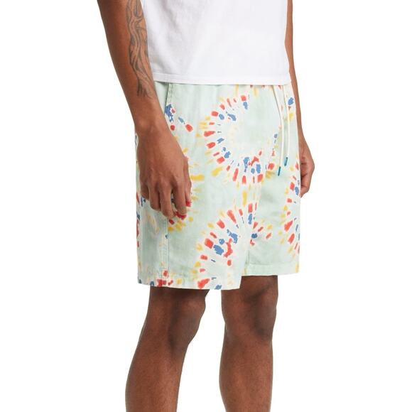 SCOTCH & SODA Fave Organic Cotton Bermuda Shorts Mint Flower Tie Dye Mens Sz XXL - Picture 3 of 9